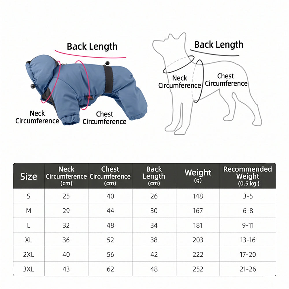 Pet Winter Warm Coat with Hood – Graphene Heated Waterproof Dog Jacket