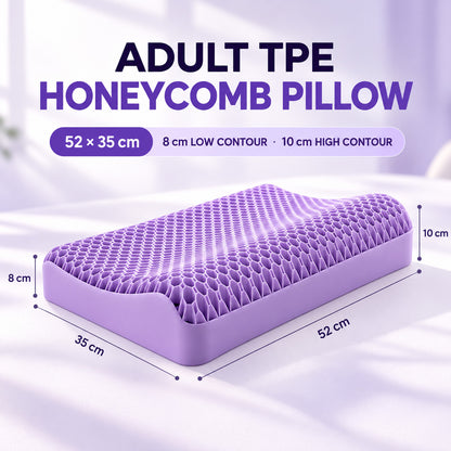 TPE Honeycomb Gel Pillow – Washable Adaptive Support Pillow