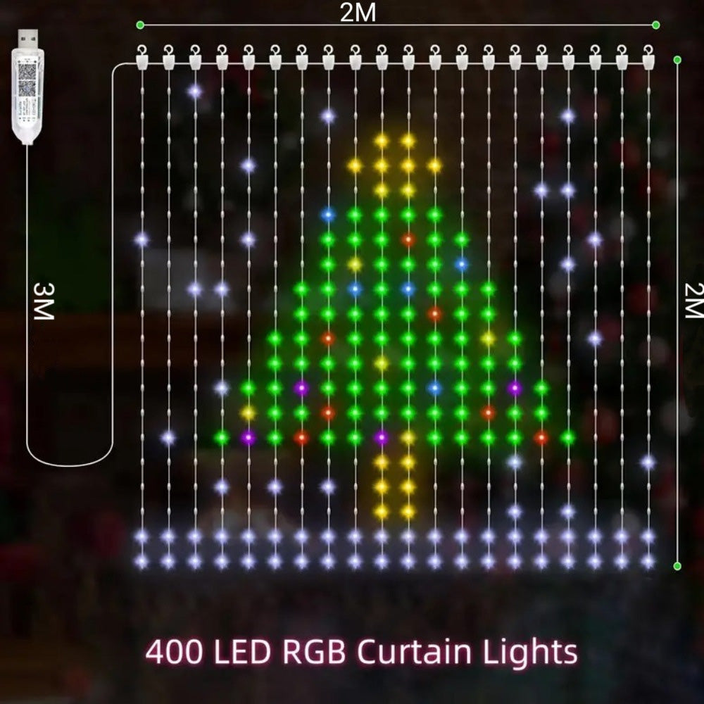 400-LED string lights with remote control – create your own light patterns for the Christmas tree, windows, and garden ✨