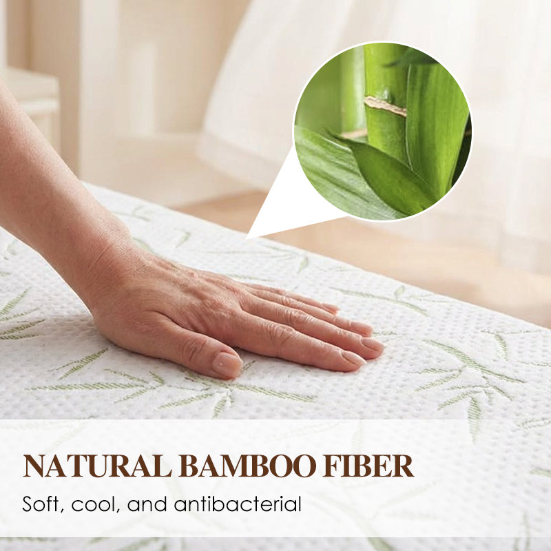 🌿 Waterproof Bamboo Fiber Mattress Protector – Breathable, Anti-Mite TPU – 360° Fitted Sheet for Peaceful Nights 💤
