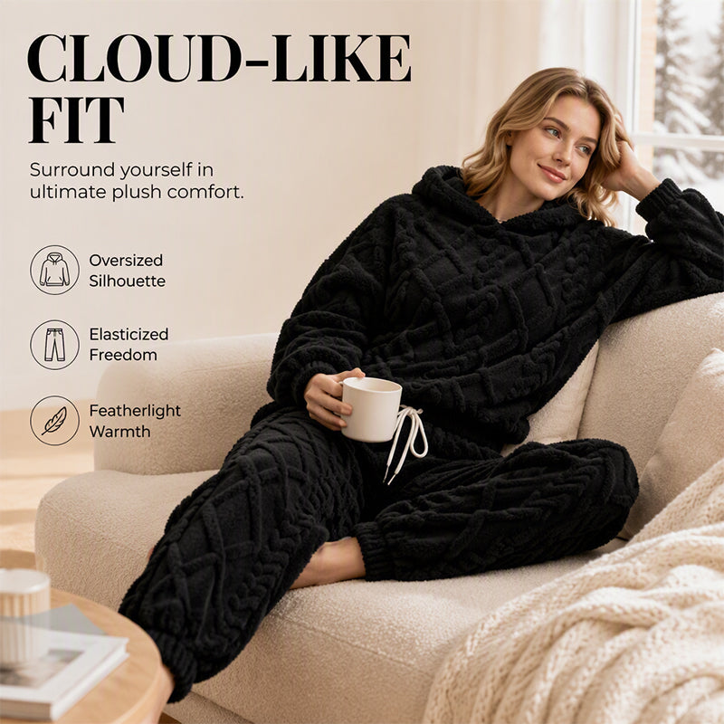 🍂 Embossed Geometric Plush Set – Timeless Comfort & Effortless Style For Every Occasion🍂