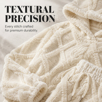 🍂 Embossed Geometric Plush Set – Timeless Comfort & Effortless Style For Every Occasion🍂