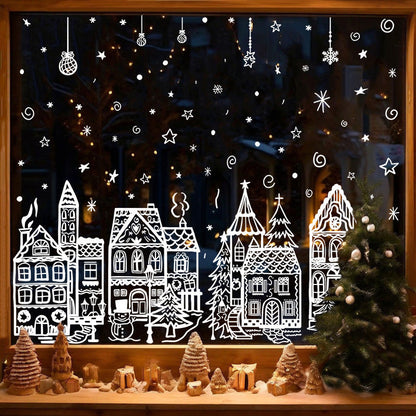 ONLY￡9.99!🎁🎄 Christmas Village Window Sticker Set