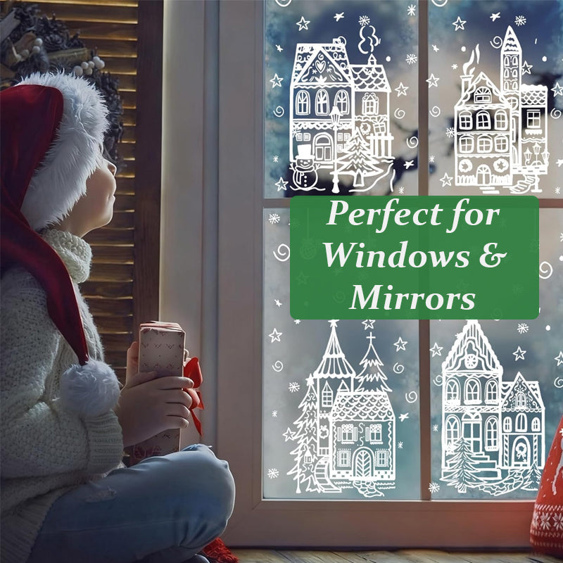 ONLY￡9.99!🎁🎄 Christmas Village Window Sticker Set