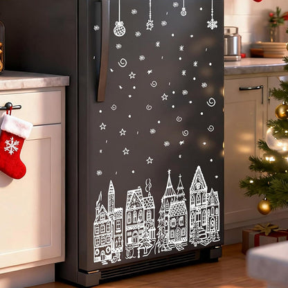 ONLY￡9.99!🎁🎄 Christmas Village Window Sticker Set