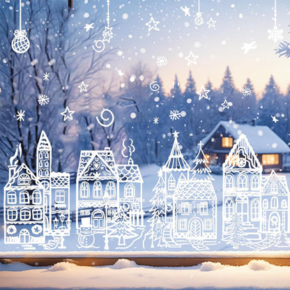 ONLY￡9.99!🎁🎄 Christmas Village Window Sticker Set