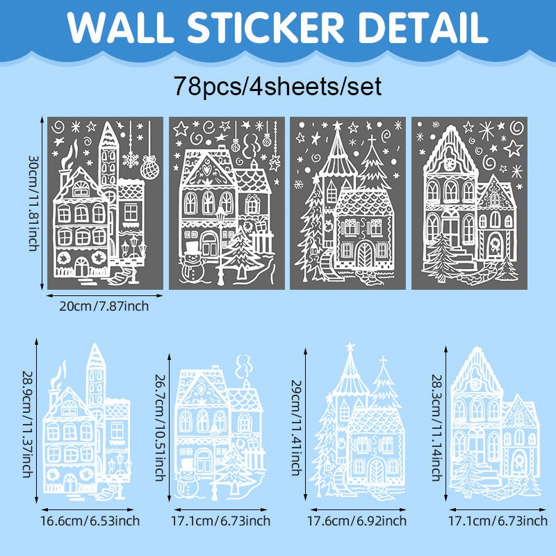 ONLY￡9.99!🎁🎄 Christmas Village Window Sticker Set