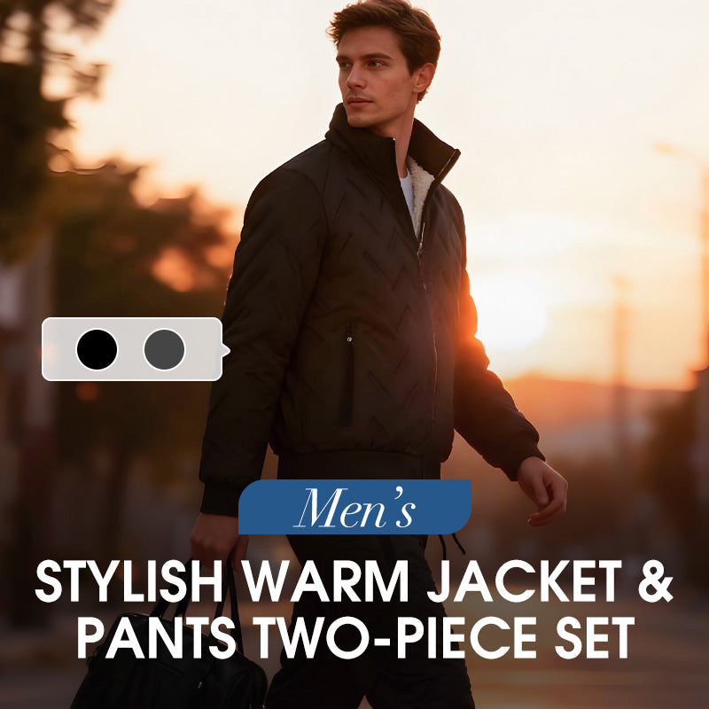 ⏰quality at half price!✨❄️ Men's Stylish Warm Jacket & Pants Two-Piece Set