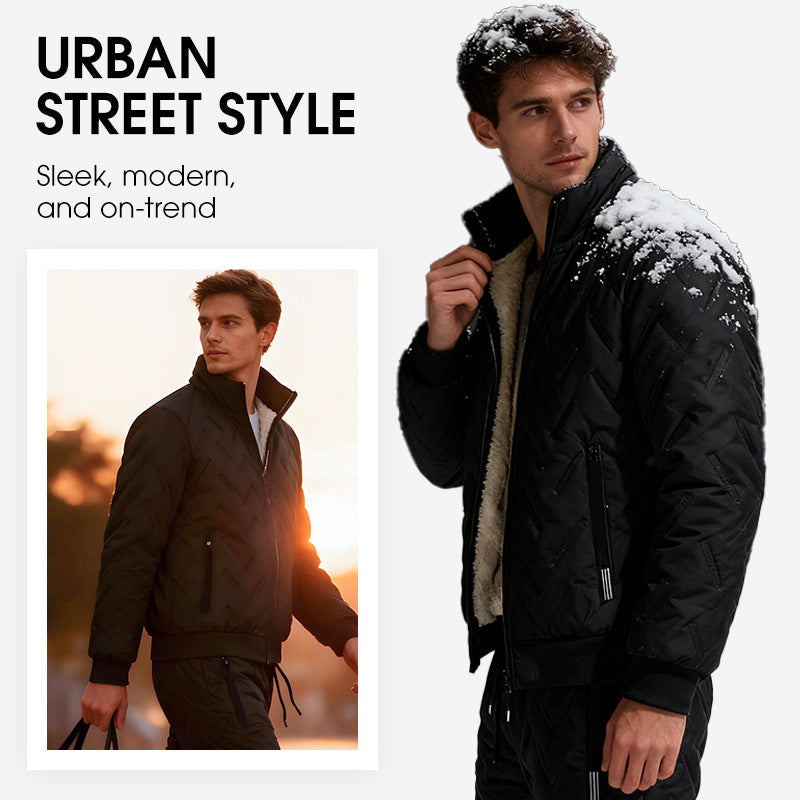 ⏰quality at half price!✨❄️ Men's Stylish Warm Jacket & Pants Two-Piece Set
