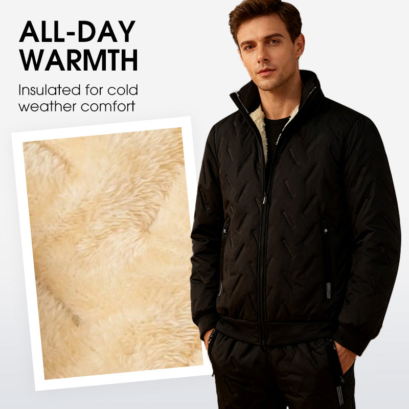 ⏰quality at half price!✨❄️ Men's Stylish Warm Jacket & Pants Two-Piece Set