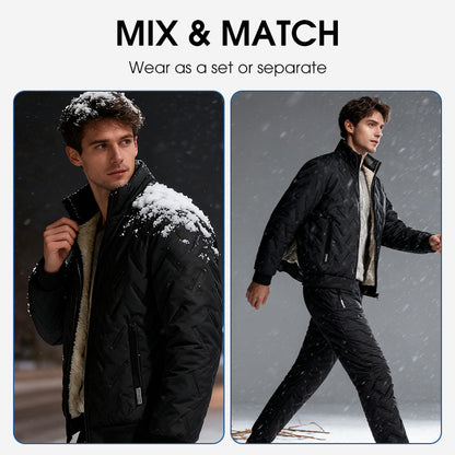 ⏰quality at half price!✨❄️ Men's Stylish Warm Jacket & Pants Two-Piece Set