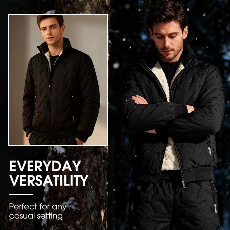 ⏰quality at half price!✨❄️ Men's Stylish Warm Jacket & Pants Two-Piece Set