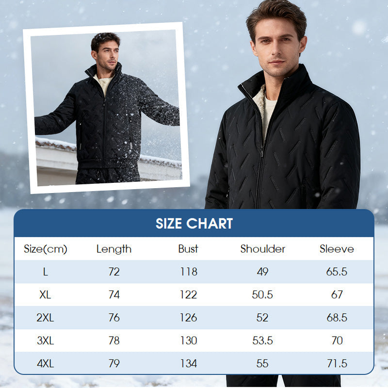 ⏰quality at half price!✨❄️ Men's Stylish Warm Jacket & Pants Two-Piece Set