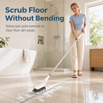🔥✨ Telescopic Stainless Steel Crevice Brush🧹🇬🇧Adjustable Long Handle for Bathroom Gaps & Tight Spaces ✅ Stainless Steel ✅ Adjustable Length  ✅Stiff Bristles