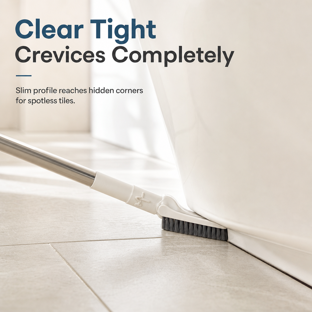 🔥✨ Telescopic Stainless Steel Crevice Brush🧹🇬🇧Adjustable Long Handle for Bathroom Gaps & Tight Spaces ✅ Stainless Steel ✅ Adjustable Length  ✅Stiff Bristles