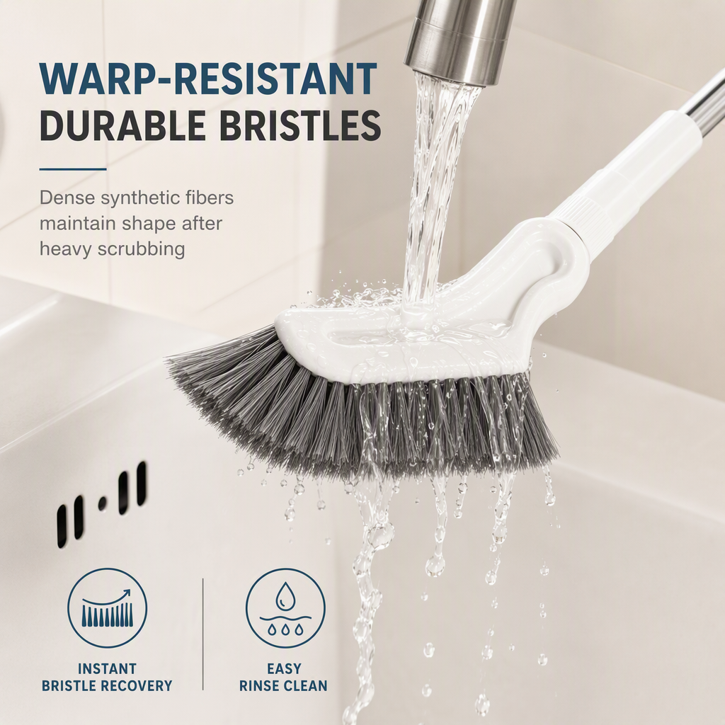 🔥✨ Telescopic Stainless Steel Crevice Brush🧹🇬🇧Adjustable Long Handle for Bathroom Gaps & Tight Spaces ✅ Stainless Steel ✅ Adjustable Length  ✅Stiff Bristles