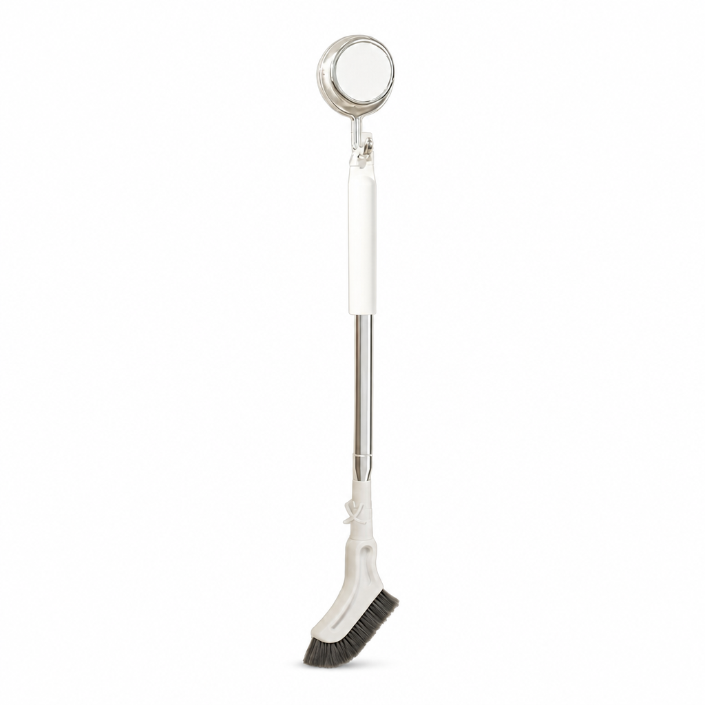 🔥✨ Telescopic Stainless Steel Crevice Brush🧹🇬🇧Adjustable Long Handle for Bathroom Gaps & Tight Spaces ✅ Stainless Steel ✅ Adjustable Length  ✅Stiff Bristles