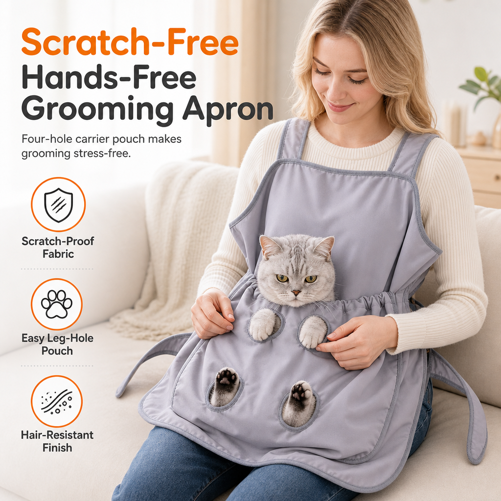 🥻🐕Hair Resistant Pet Cuddling Apron with Leg Holes for Holding Cats🐈