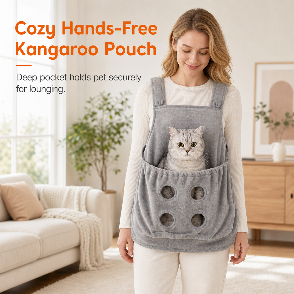 🥻🐕Hair Resistant Pet Cuddling Apron with Leg Holes for Holding Cats🐈