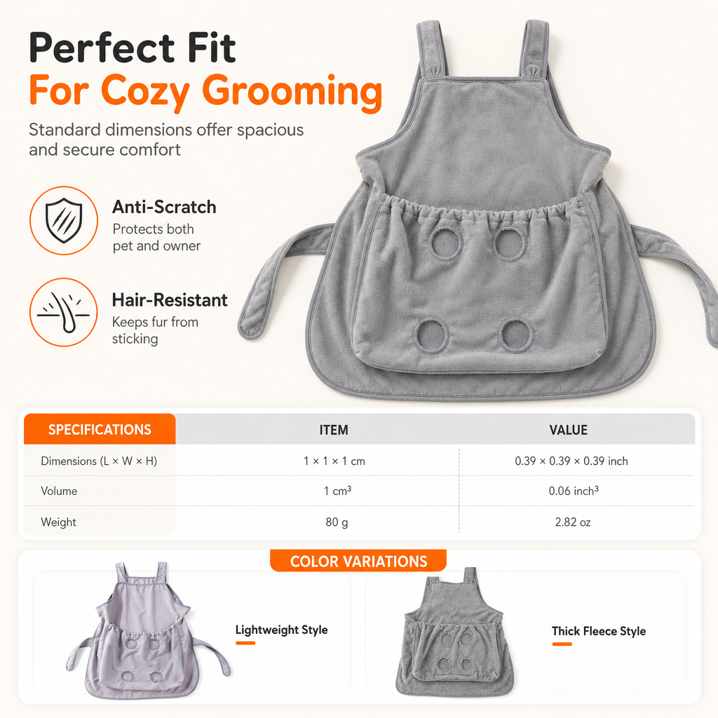🥻🐕Hair Resistant Pet Cuddling Apron with Leg Holes for Holding Cats🐈