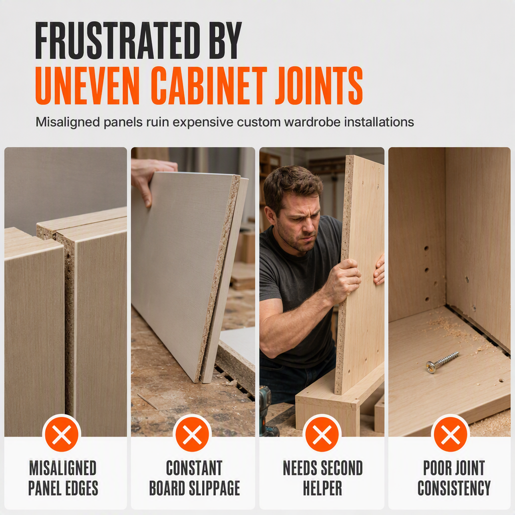 📢📢Wardrobe Cabinet Side Filler Panel Installation Locator and Stepped Positioning Plate for Precise Hole Alignment