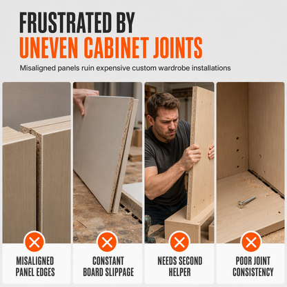 📢📢Wardrobe Cabinet Side Filler Panel Installation Locator and Stepped Positioning Plate for Precise Hole Alignment