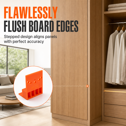 📢📢Wardrobe Cabinet Side Filler Panel Installation Locator and Stepped Positioning Plate for Precise Hole Alignment