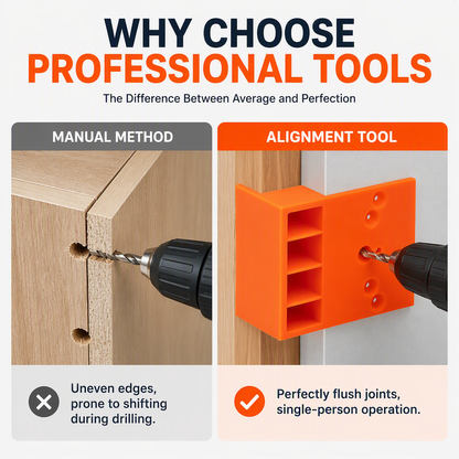 📢📢Wardrobe Cabinet Side Filler Panel Installation Locator and Stepped Positioning Plate for Precise Hole Alignment