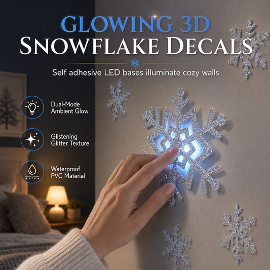 🥳2026 HOT SALE❄️Glowing Snowflake Night Light Wall Stickers
