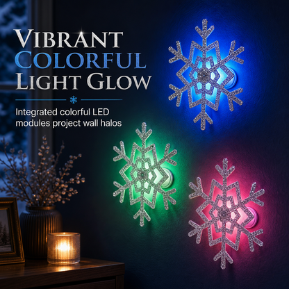 🥳2026 HOT SALE❄️Glowing Snowflake Night Light Wall Stickers