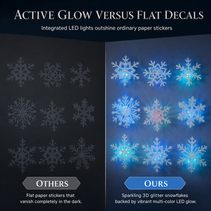 🥳2026 HOT SALE❄️Glowing Snowflake Night Light Wall Stickers
