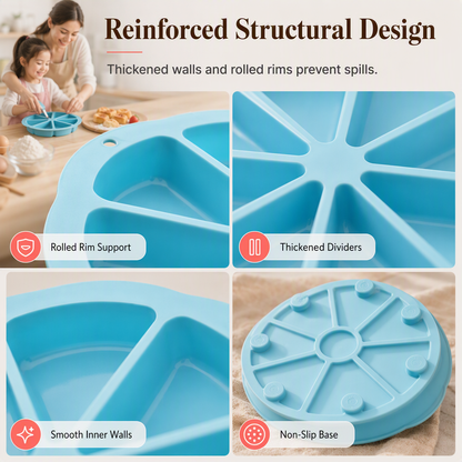 🔥8 Cavity Triangle Silicone Cake Mold✨