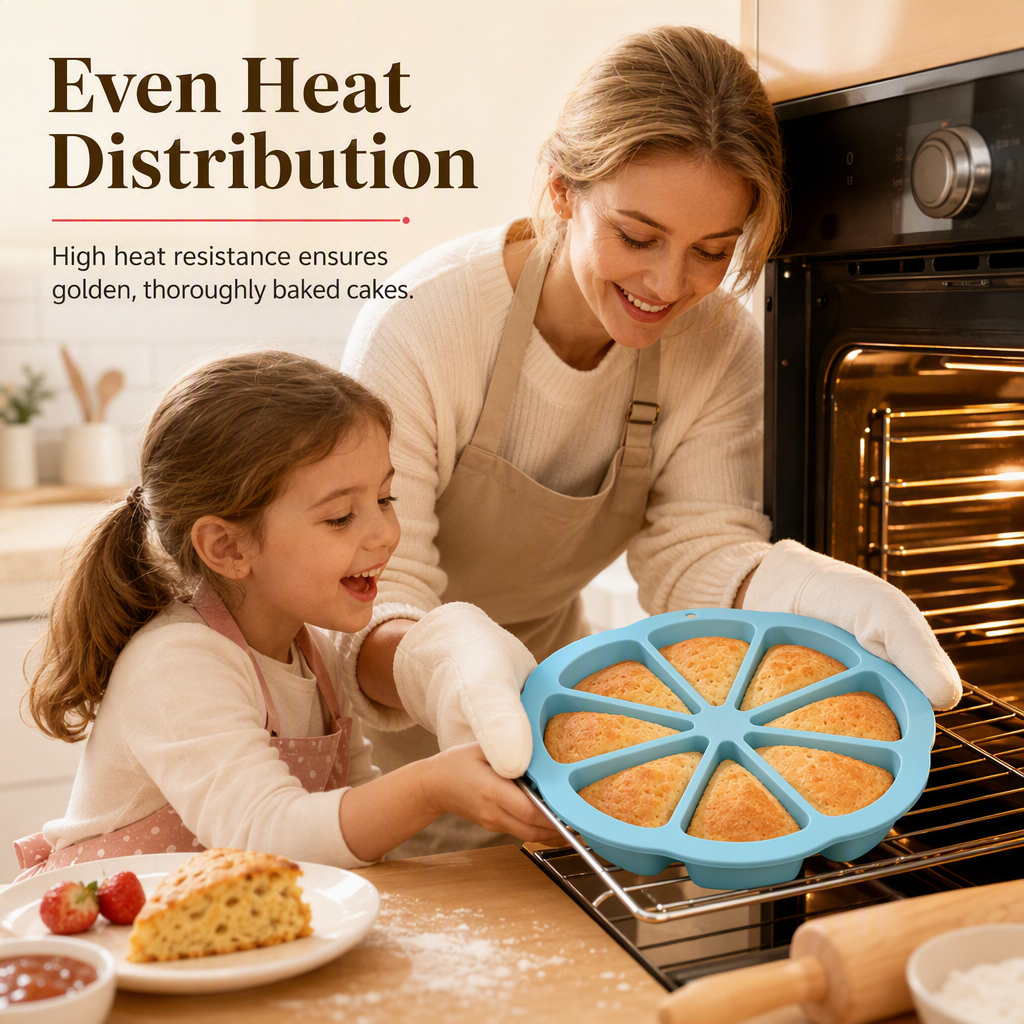🔥8 Cavity Triangle Silicone Cake Mold✨