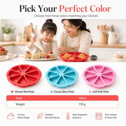 🔥8 Cavity Triangle Silicone Cake Mold✨