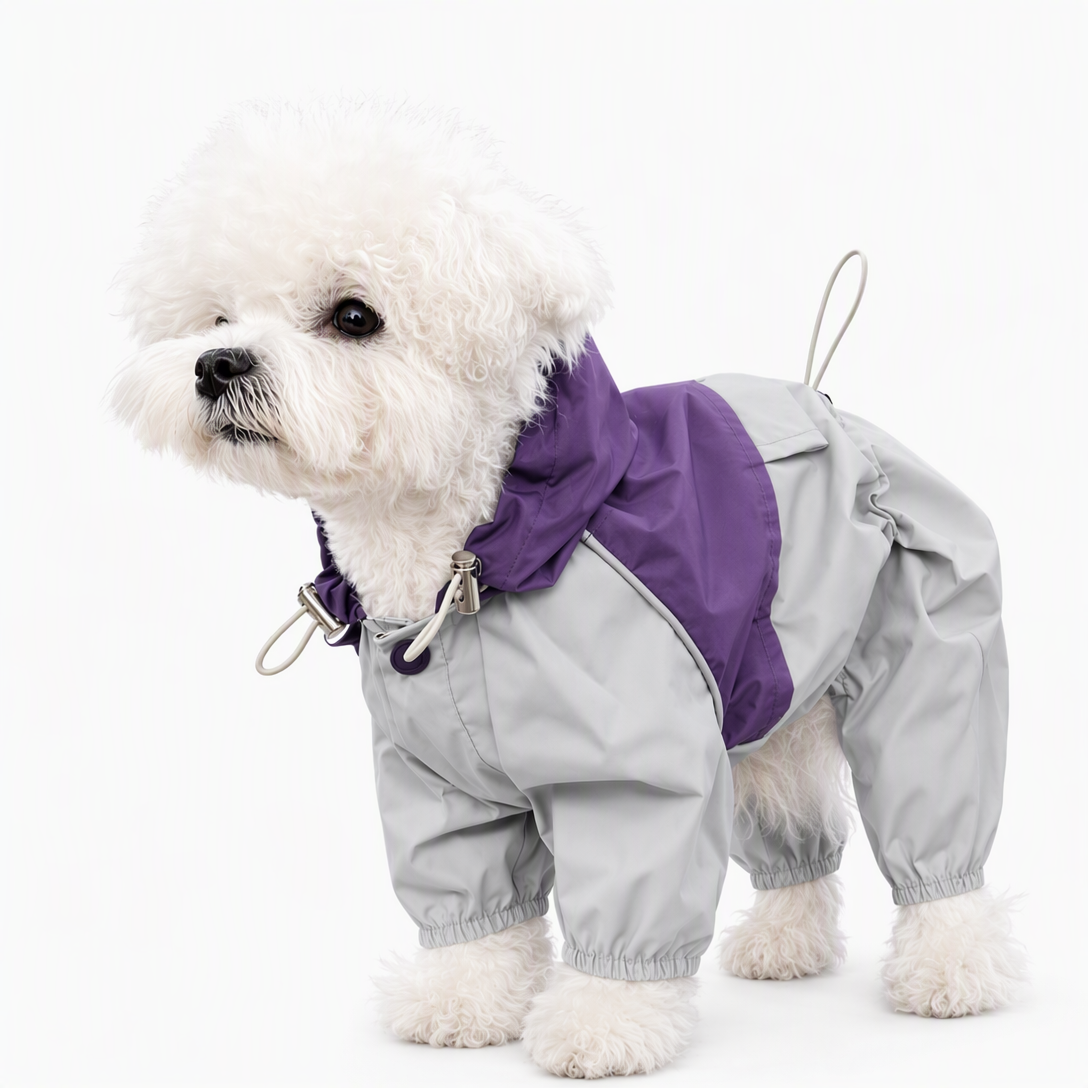 🐕 Pet Raincoat: All-Weather Protection, Waterproof, Windproof, Four-Leg Design, Reflective, Sizes S-2XL