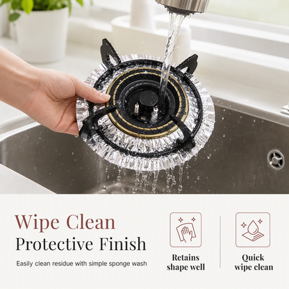 10-Pack Heavy-Duty Foil Gas Stove Burner Liners – Keep Your Hob Clean & Protected with Deep Well Spill Capture 🍳