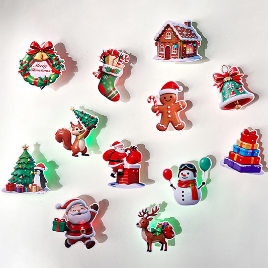 🎄✨ LED Christmas Wall Decals 🎅💡