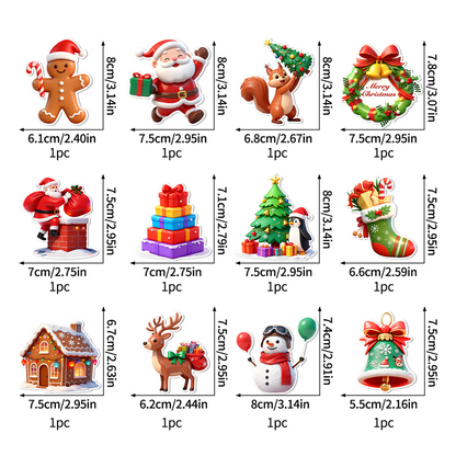🎄✨ LED Christmas Wall Decals 🎅💡