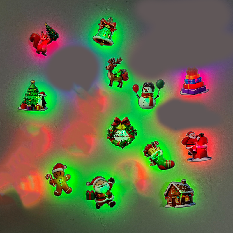 🎄✨ LED Christmas Wall Decals 🎅💡