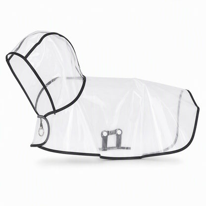 🌧️🐾 Transparent Waterproof Dog Raincoat – Clear Hood, Adjustable Fit, Multi-size 🐶