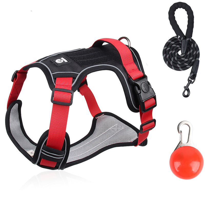 🐶🛡️No Pull Dog Harness with Leash & Collar LED – Secure & Comfortable ✨