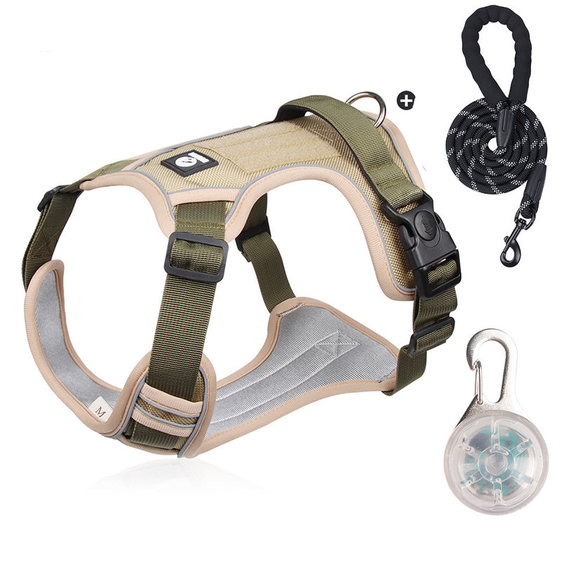 🐶🛡️No Pull Dog Harness with Leash & Collar LED – Secure & Comfortable ✨