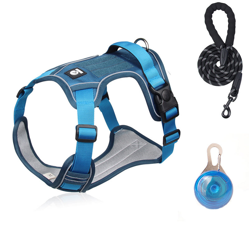 🐶🛡️No Pull Dog Harness with Leash & Collar LED – Secure & Comfortable ✨