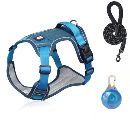 🐶🛡️No Pull Dog Harness with Leash & Collar LED – Secure & Comfortable ✨