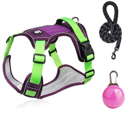 🐶🛡️No Pull Dog Harness with Leash & Collar LED – Secure & Comfortable ✨