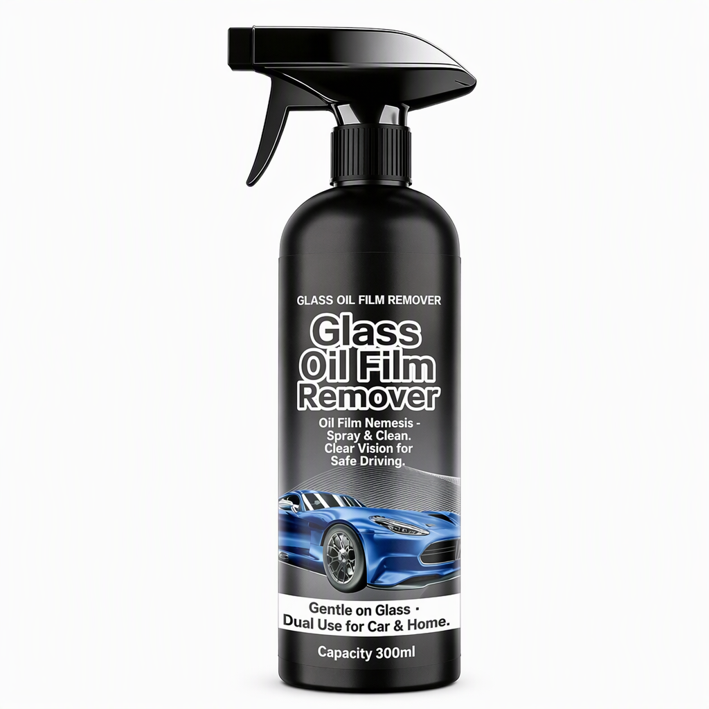 🚗 💧 Windshield Oil-Film Remover Spray 300ml – Degreases & clears glare ✨