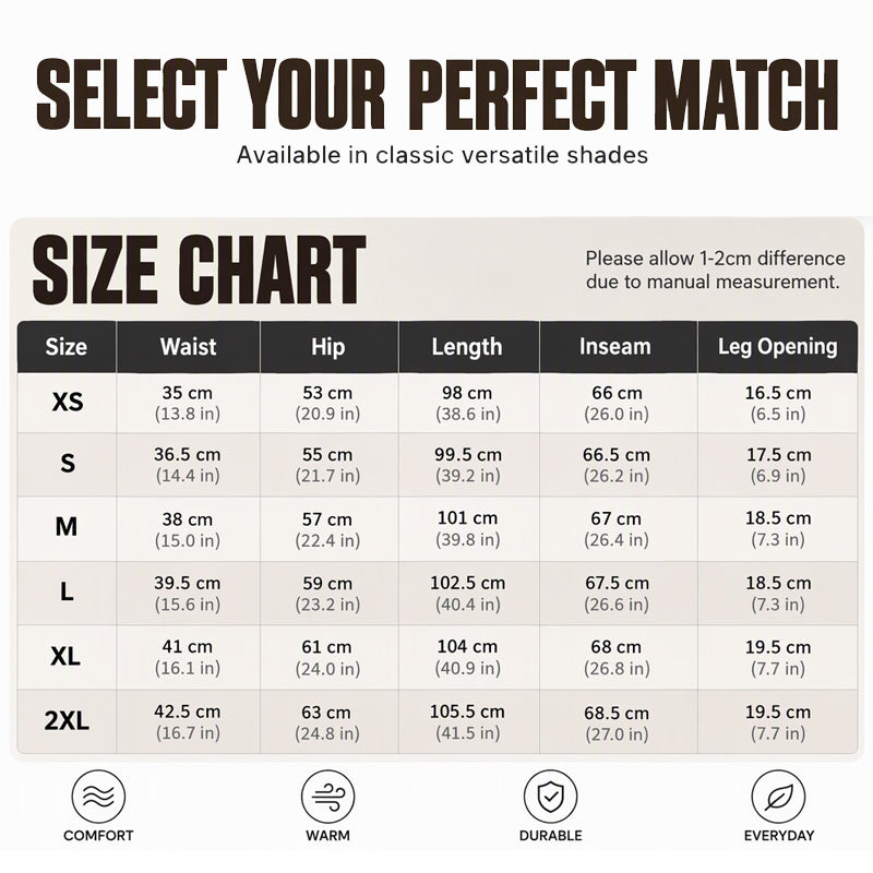 👖Men's Winter Thermal Sweatpants, Thick Fleece Lined Casual Trousers with Secure Zip Pockets