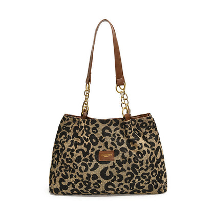 🎁2026 New Arrivals💥Large Capacity Tote Bag with Leopard Print