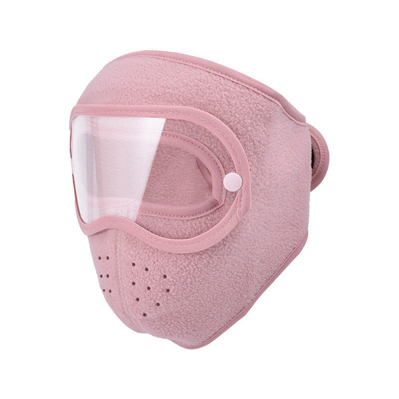 Winter Windproof Warm Face Mask with HD Protective Goggles