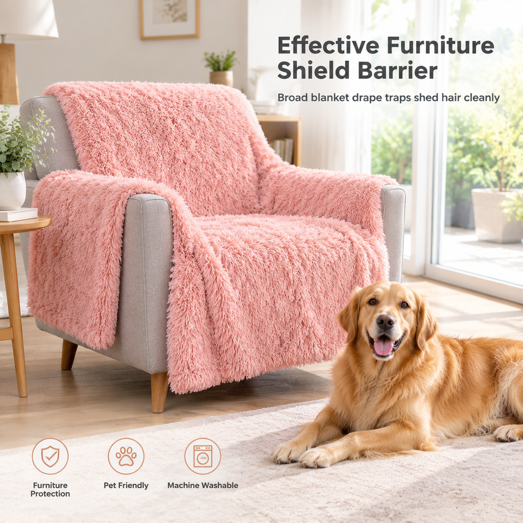 🐕🐱Soft Plush Double-Layer Pet Blanket for Dogs & Cats – Cozy Washable Furniture Protector